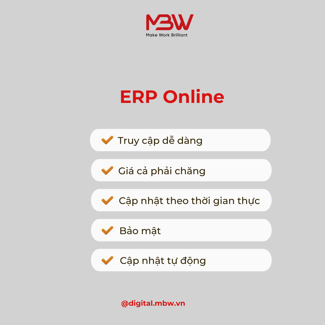 Ưu điểm của hệ thống ERP online 