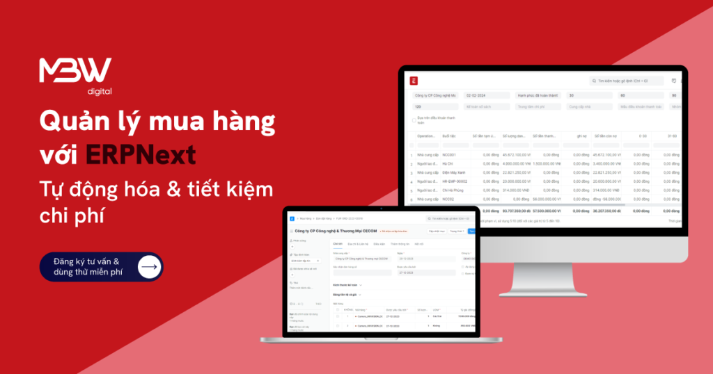 Phần mềm quản lý mua hàng ERPNext