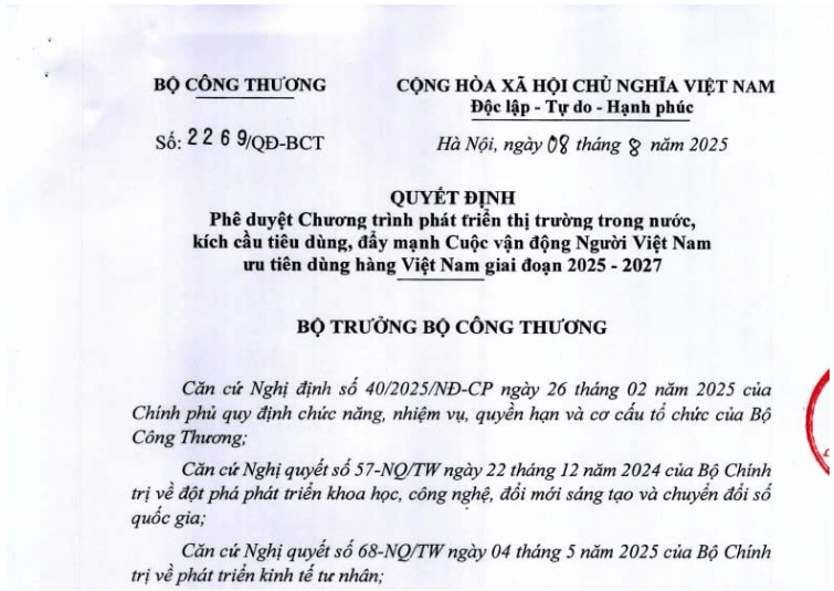 Chương trình kích cầu tiêu dùng 2025–2027: Cơ hội vàng cho doanh nghiệp phân phối 
