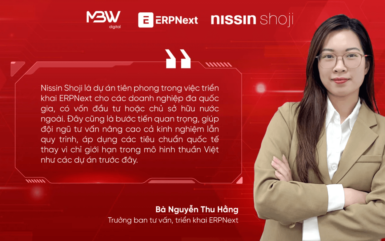 Nissin Shoji Việt Nam: ứng dụng ERPNext tối ưu hóa quản lý giá bán và hợp đồng B2B 